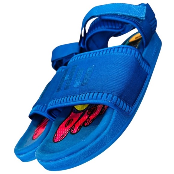 Adidas x Pharrell Adilette 2.0 Men’s Blue Colorway Sandals Size 13
